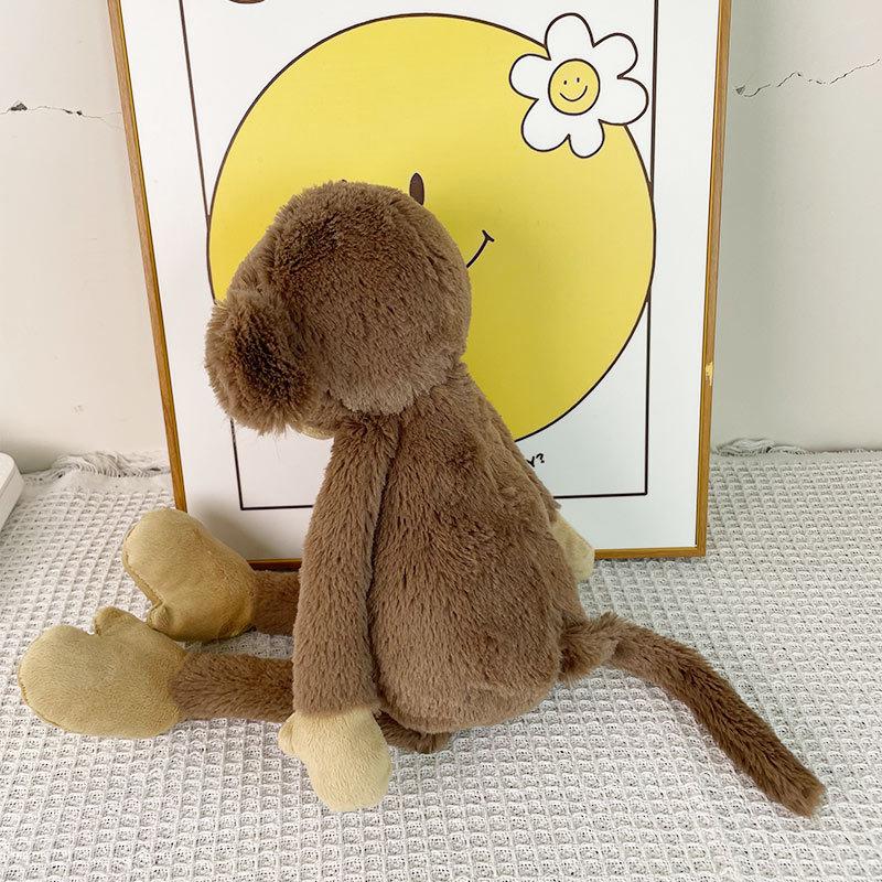 Simulated Little Monkey Doll Plush Toy Golden Silk Little Eye Monkey Doll Children's Soothing Doll Birthday Gift