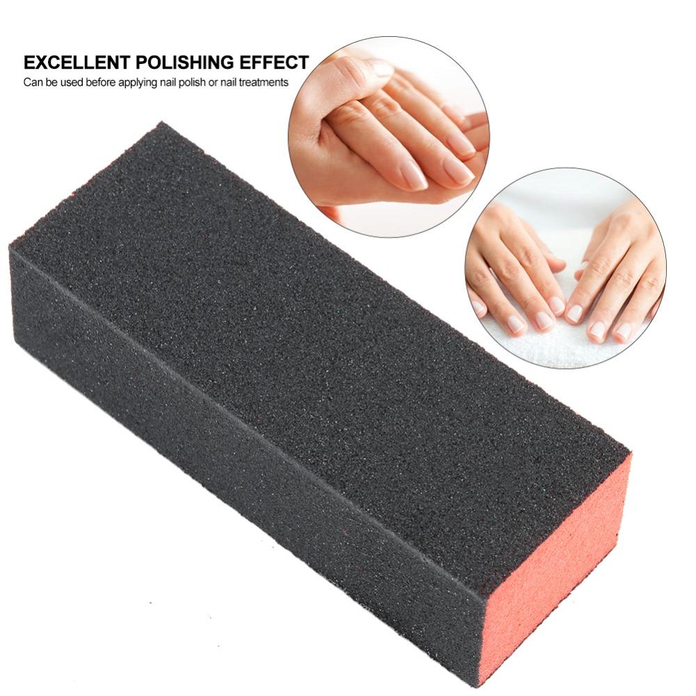 10pcs Flexible Nail File Durable Polishing Sponge Surface Smoothing Nail Buffer  Home Manicure Use
