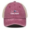 Finland Spirit Adjustable Baseball Cap Heartbeat Love Snapback Cap Breathable Hip Hop Snapback Sun Hat One Size Fits All