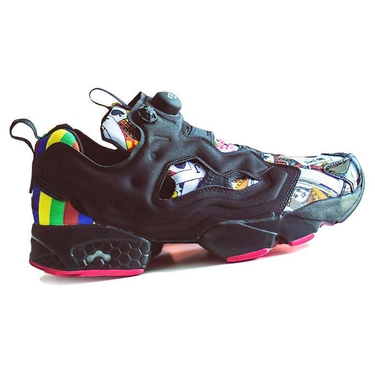 Reebok Phantaci X Deal X Instapump Fury Látkové Pohodlné Všestranné Nízké Lifestylové Volnočasové Boty Unisex tenisky Černá FZ2210