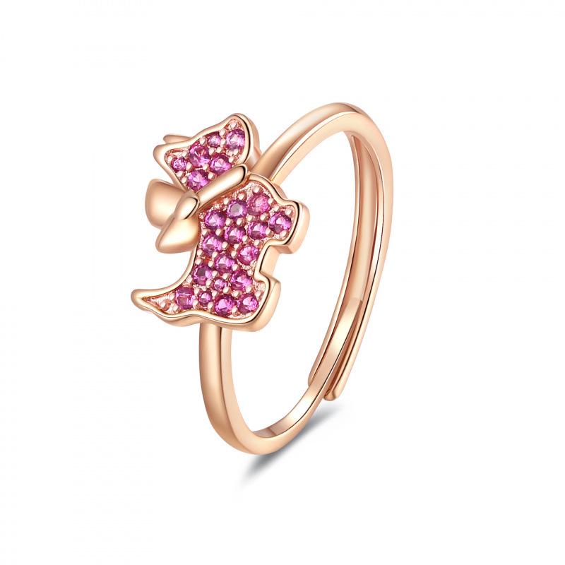 Rhinestone Pave Adjustable Open Ring for Women - Simple, Fashionable European and American Style, Ideal for Index Finger Open Adjustable