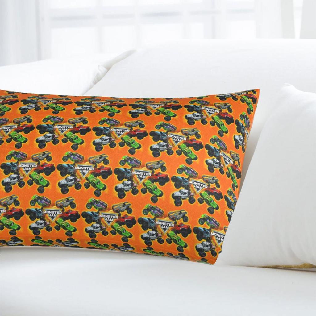 Classic Monster Jam Truck Pattern Rectangle Pillowcase Cushion Cover Decor Bedroom Bed Home Comfort Throw Pillow