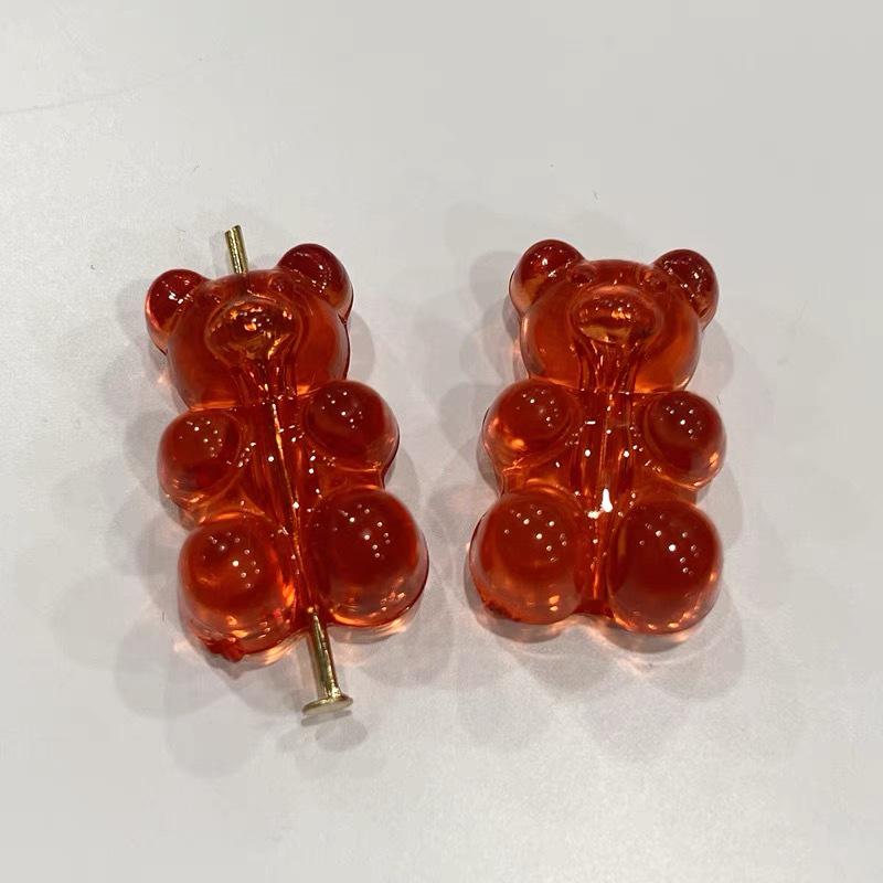 316 Multi-color Transparent Acrylic Bear Beads for DIY Hair Ties, Phone Chains, Bag Chains, and Accessories