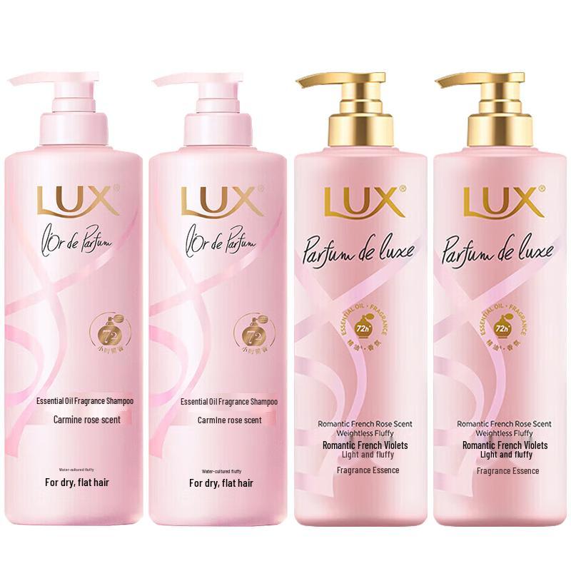 LUX Rose Fragrance Hair Care 4-Bottle Set