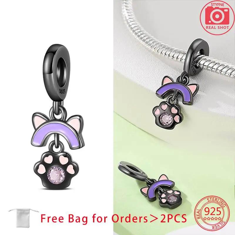 

Подвеска из бусин Черного Кота Подходит для браслета Ожерелье Аксессуары Бусины Шармы Медная Бижутерия Изготовление Изысканная Бижутерия Подарок