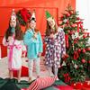 Christmas Santa Festive Claus Reindeer Paper Triangle Hat Set Party Props Photo