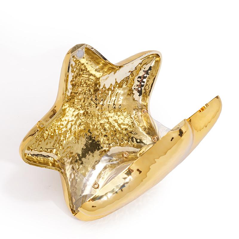 Ladies Dinner Bag Shining Face Star Bag Niche Design Zinc Alloy Sense Dinner Light Luxury Evening Bag