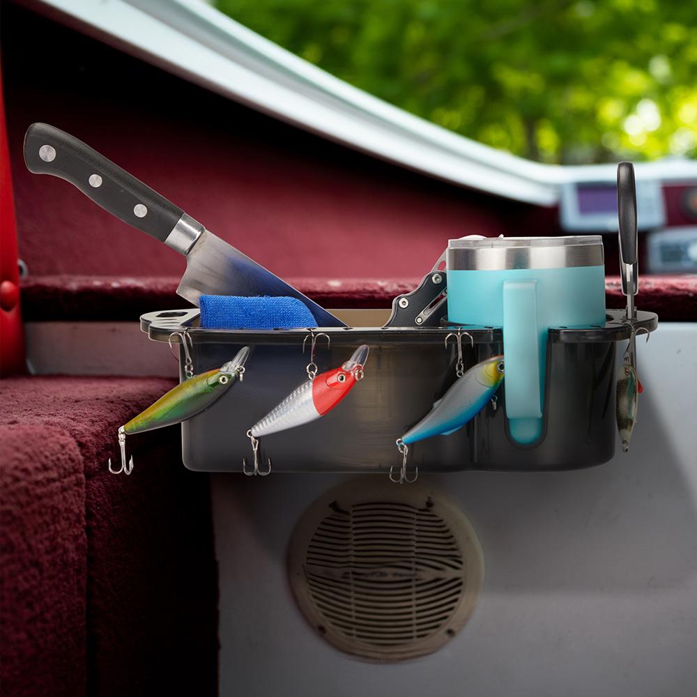 Boat Cup Holder Marine Storage Caddy Box Can Organizer for Kayak Watercraft SeaDoo Jet Ski Pontoon Canoe Mooring Marine Access