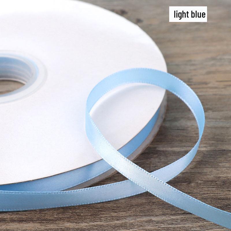 1cm High-Density Silk Ribbon for DIY Bows, Gift Wrapping, Cake Decoration, and Flower Bouquets