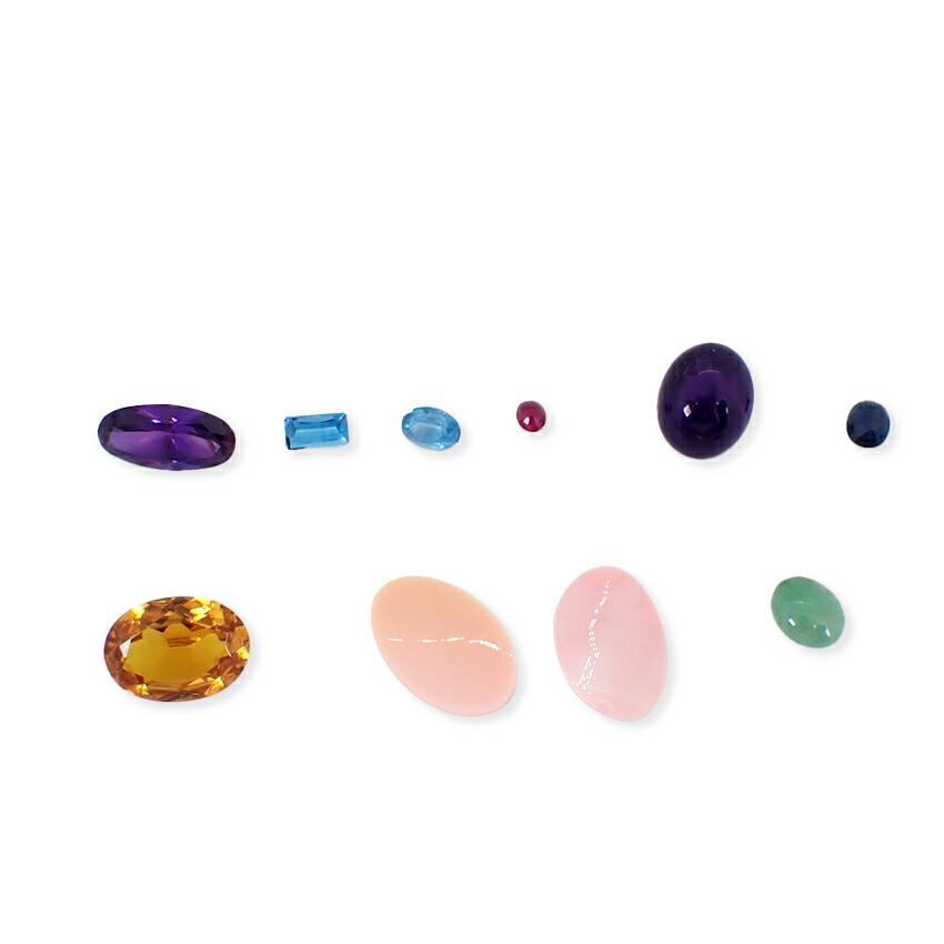 

[Вживаний] Розсипний жадеїт, рубін, сапфір, аметист, мушля конха тощо. З сортуванням Японської геммологічної асоціації/g531-24