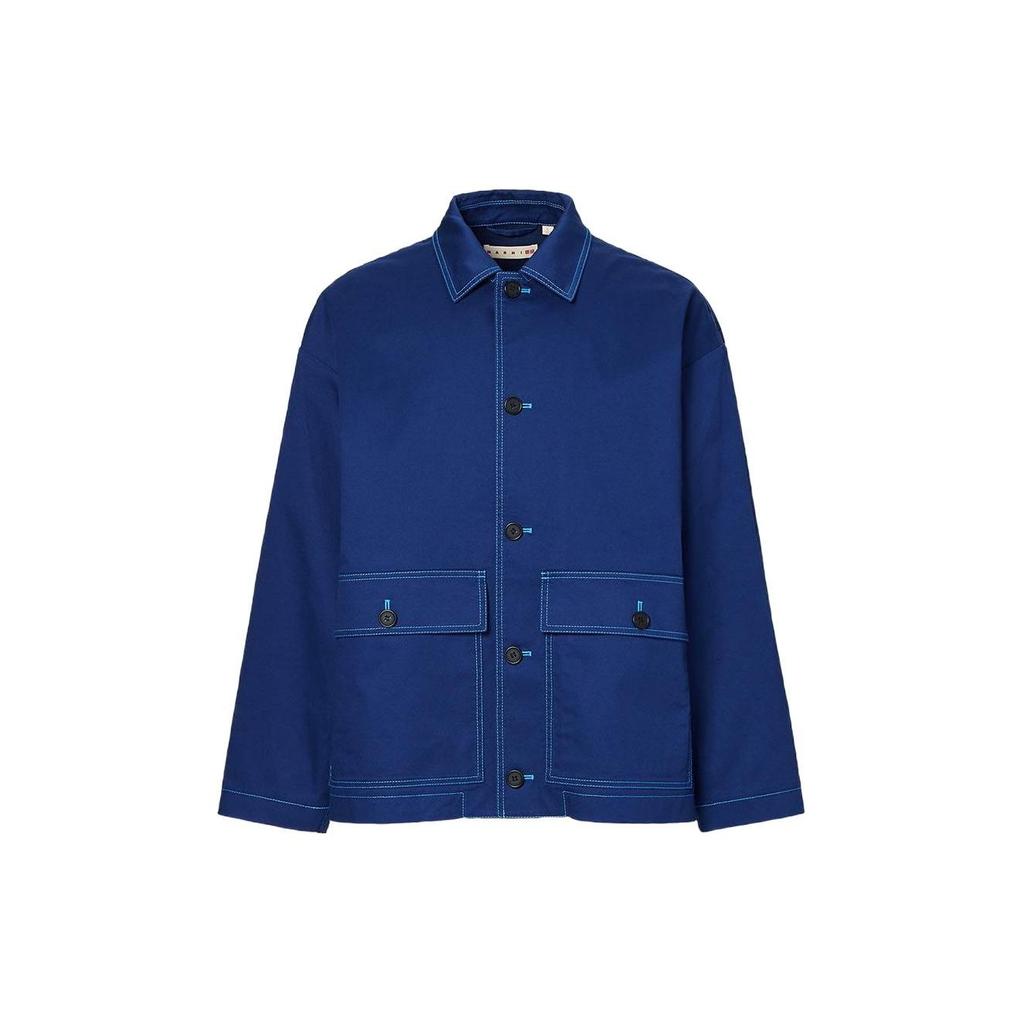 Uniqlo x MARNI Oversized Utility Jacket (Asia Sizing) Blue Unisex Streetwear 449587-66