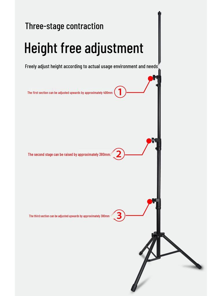 Adjustable Floor-Standing Tripod Microphone Stand for Outdoor and Indoor Use