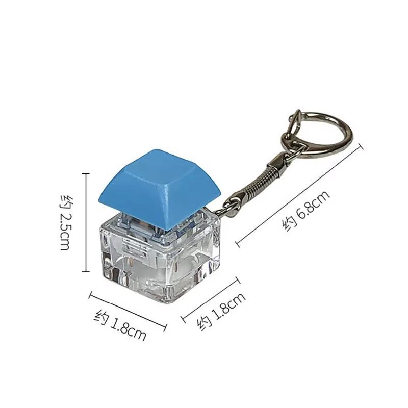 1 ADET Anahtar Anahtarlık Mil Test Cihazı Mekanik Klavye Fidget Düğmesi Parmak Oyuncakları Stres Giderici Yetişkinler İçin Hediyeler
