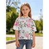 Summer Girl T-shirt Fashion Flower 3D Print Kids Short Sleeves T-Shirt Loose Casual Tops Outdoor Comfortable Girl Clothing