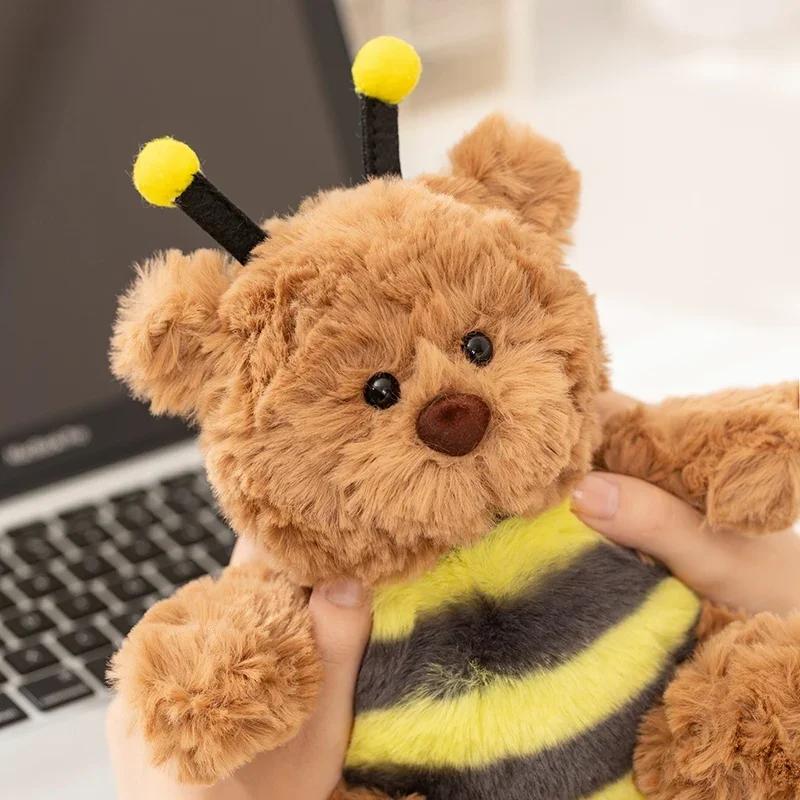 Lovely Bartholomew Bear Plushies Bee Coccinellidae Bear Stuffed Animal Plush Toy Soft Brown Bear Doll Xmas Gifts Girl
