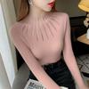 Unterziehpullover Damen Spitze Strass Slim Fit Vielseitiger Pullover Sweater Top Pulli Herbst und Winter Outfit