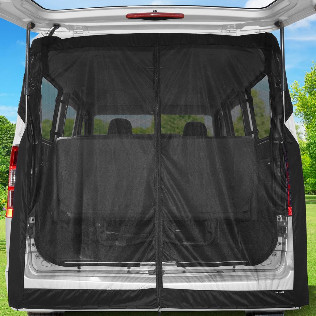 KYG Car Screen with Magnetic Mount for Rear Insect Slide Fastener for Easy Ideal for Car Outdoor and 160x150cm Gate, Repellent, Double-Sided
