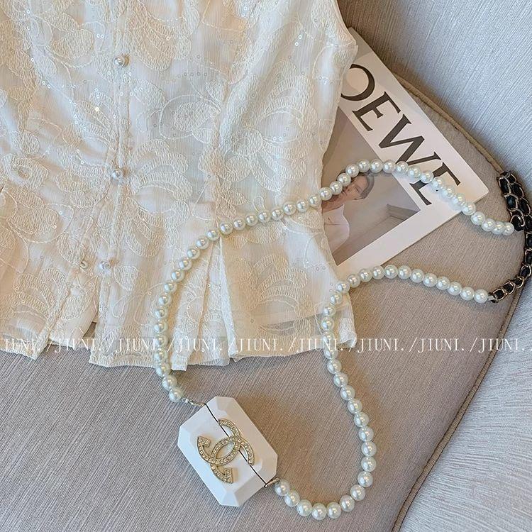 Besticktes Pailletten-Ärmelloseshemd Damen Sommer neu Temperament Taillenschnalle Dünnes Top