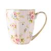 European Bone China Coffee Mug 400ml Ceramic Couple Water Cup Exquisite Flower Afternoon Tea Flower Tea Cup Home Breakfast Mug