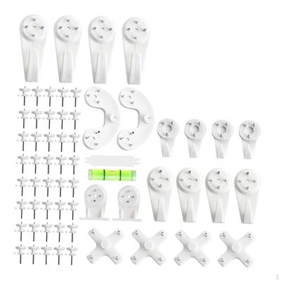 62Pcs Picture Hanging Kit, Non Trace Wall Hooks Hardware Mark Hangers for