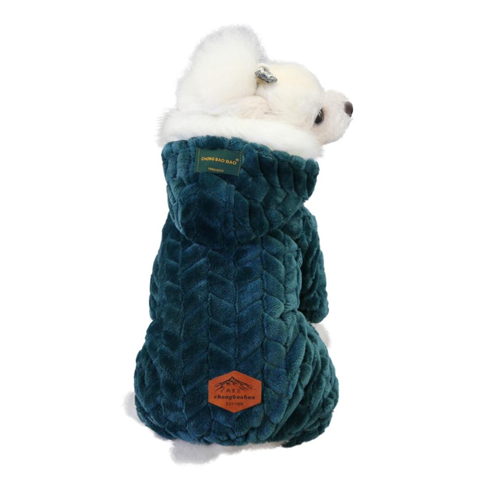 

Одежда для собак, зимняя теплая одежда с большим меховым воротником и комбинезоном на четыре ноги, утепленная одежда для домашних животных, костюм для йоркширских плюшевых собак XL