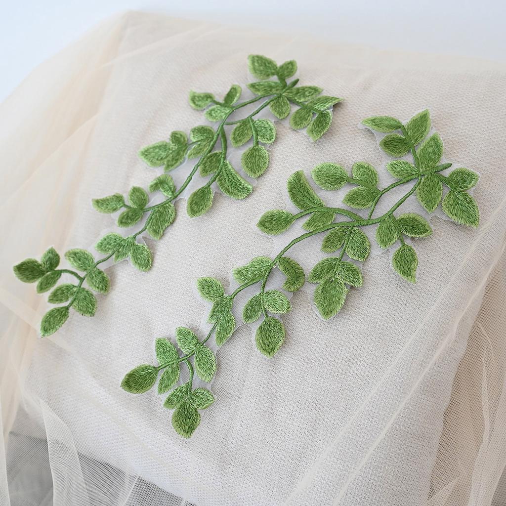 Poutavá nadrozměrná listová aplikace na oblečení klobouk šicí nášivky DIY šátek svatební šaty dekorace doplňky