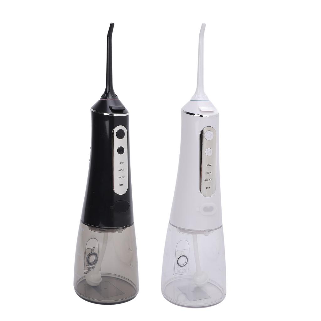 Portable Oral Irrigator 300ml Tank 4 Modes Water Resistant Cordless Teeth Cleaner for Home Office Tr
