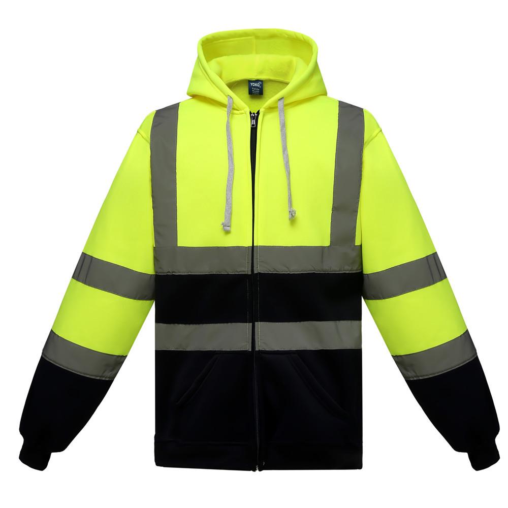 Autumn/Winter Thick Reflective Hoodie, Outdoor Traffic Safety Gear