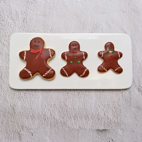 Shenghai Gingerbread Man Cookie Cutter, Set of 3, Perfect for Lunch Boxes, Character Bento, Rice Cutter, Christmas Baking Decorations