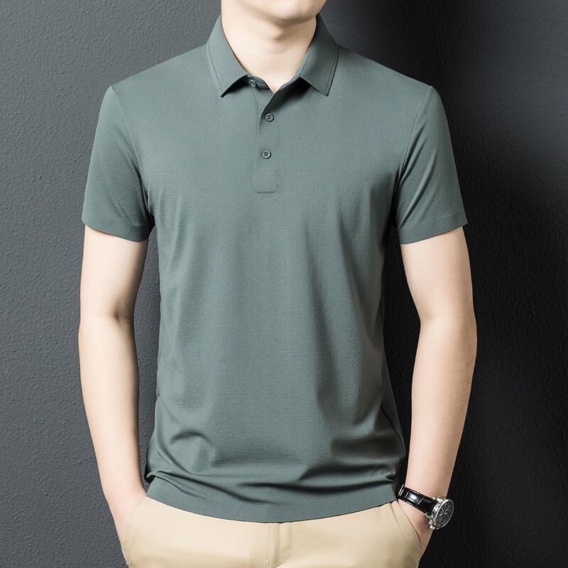 Мужская однотонная дышащая летняя рубашка-поло L