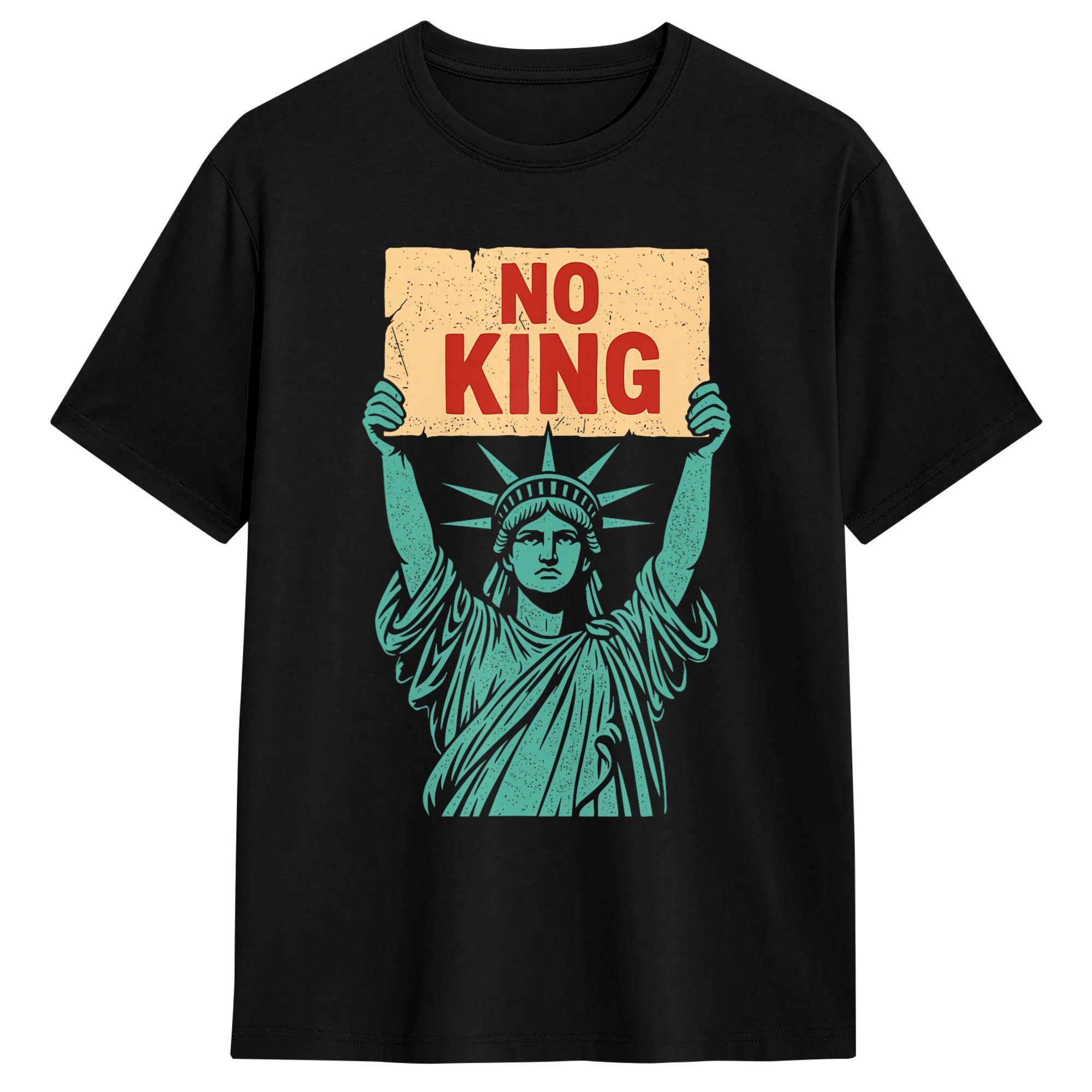 

Humor No King Anti Monarchy T-Shirt for Men O Neck 100% Cotton T Shirt Short Sleeve Tee Shirt Gift Idea Clothes - Men s Summ... 5XL різнокольоровий