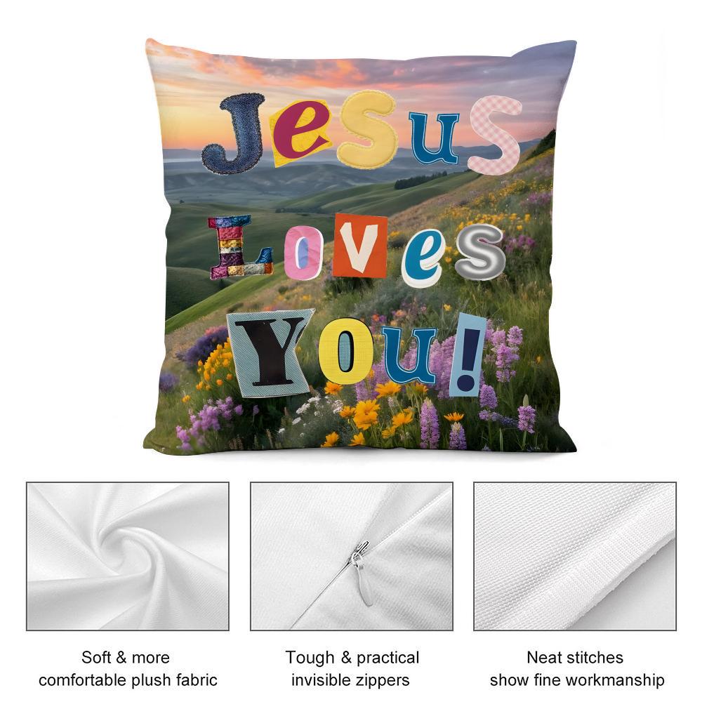 Positive Words Cushion Cover Soft Plush Fabric DoubleSided Printed Cushion Covers for All Seasons Home Decor