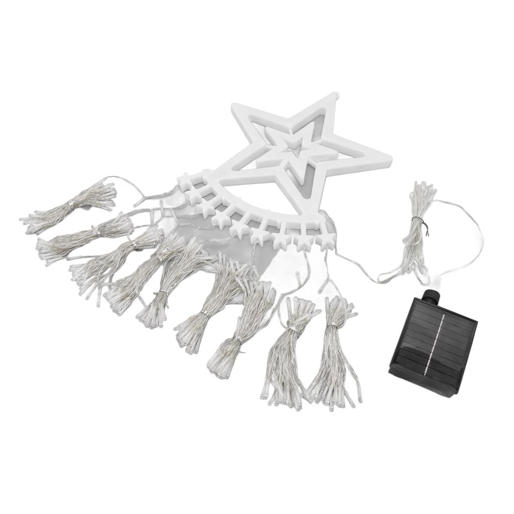 Christmas Tree Waterfall Lights Solar 350LED 8 Modes Waterproof Waterfall String Lights With Remote