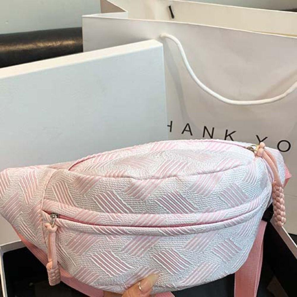 Half Moon Bag Strip Chest Bag Crossbody Bag Crossbody Waist Pack Simple Running Waist Bag Women