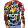 Summer Round Neck 3D Art Print Top Fashionable Casual Short Sleeved Men's T-shirts