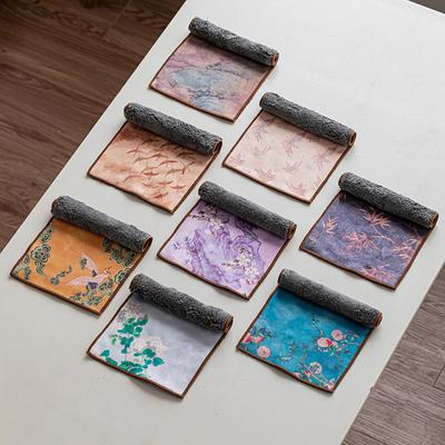 1PC Tuch Hochwertige Teeserviette Küche Teetuch Zen Teematte Saugfähiges Wasser Geschirrtuch Zubehör Teetischmatte Haushalt