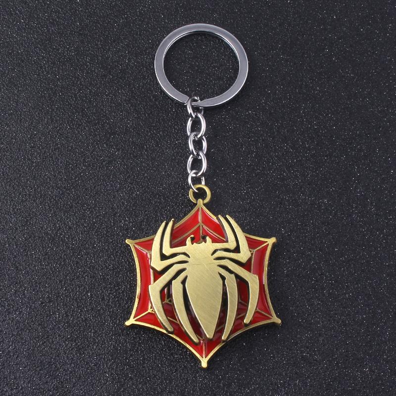 Movie Rotatable Spider Blade Keychain Creative Spider Keyring Cosplay Props Handsome for Men Women Backpack Jewelry