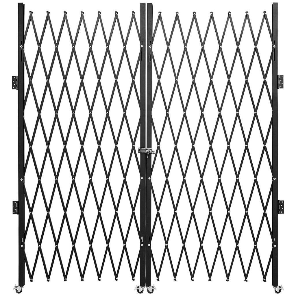 Double Folding Security Gate Folding Door Gate 5' H X 10' W Scissor Gate
