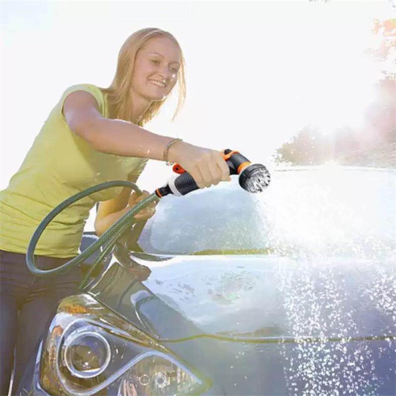 8 modele de furtun pentru pistol de apă de grădină, pulverizare, udare gazon, spălătorie auto multifuncțională, furtun durabil de înaltă presiune, duză de stropire LM