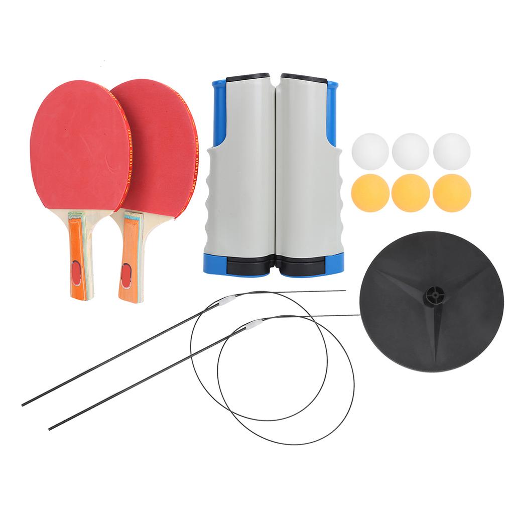 Table Tennis Rackets Balls Net Soft Shaft Kit Indoor Training Device for Children Kids