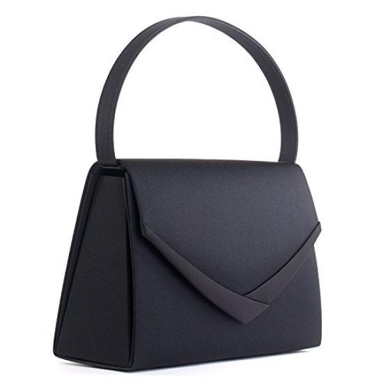 Aurora Black Formal Bag, Made In Japan, Water-Repellent, Satin-Lined, Perfect for Weddings, Funerals, and Other Formal Occasions, Black, F1