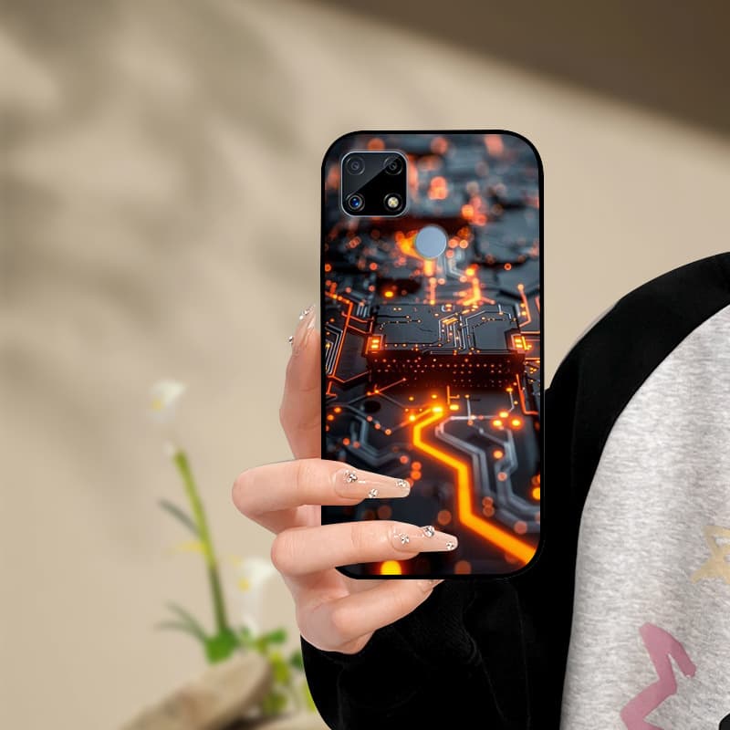 Silicone Phone Case For Realme C25s C25 Cover Painted Soft  For Realme C25 C25S C21 C21Y C25Y Phone Case RealmeC25s C 25 s Funda