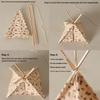 1:12 Scale Dollhouse Mini Camping Tent With Floral Wave Point Pattern Handmade Simulation Tent Model Scene Decoration