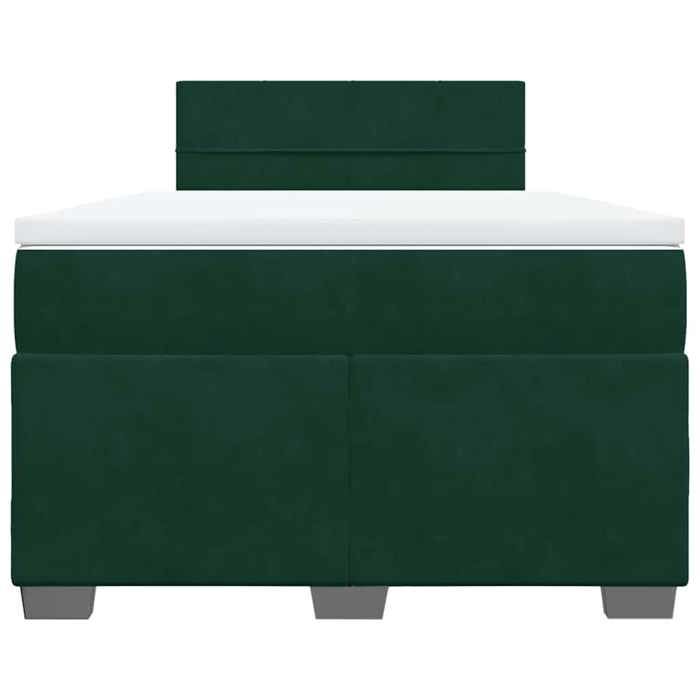 Maison Exclusive - Sommier à lattes de lit et matelas Vert foncé 120x200cm Velours