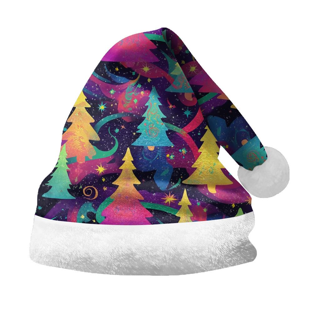 Dwustronna czapka świąteczna z polaru 2024 - Projekt z dodatkowym aksamitem dla dzieci i dorosłych