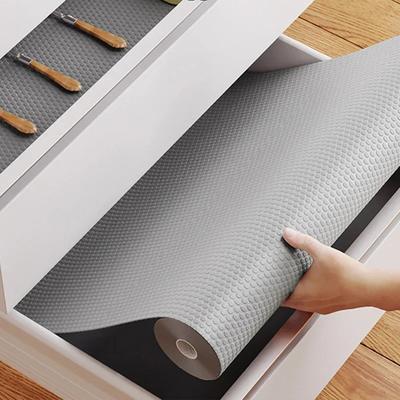 1PC 1.5m/59.06in Non-Slip Drawer Liners Shelf Mats Cabinet Cover Placemats Washable Table Pads for Kitchen Organization