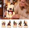 Adjustable Stair Railing Decorations Penguin Christmas Snow Decor, Lighted Staircase Decoration, Snowy Banister Connected Story Scene Display