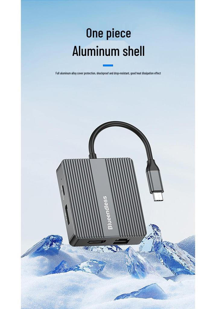 Dual HDMI Triple Monitor Dock with 4K60Hz, Gigabit Ethernet, and USB 3.2 Splitter for Laptop Expansion
