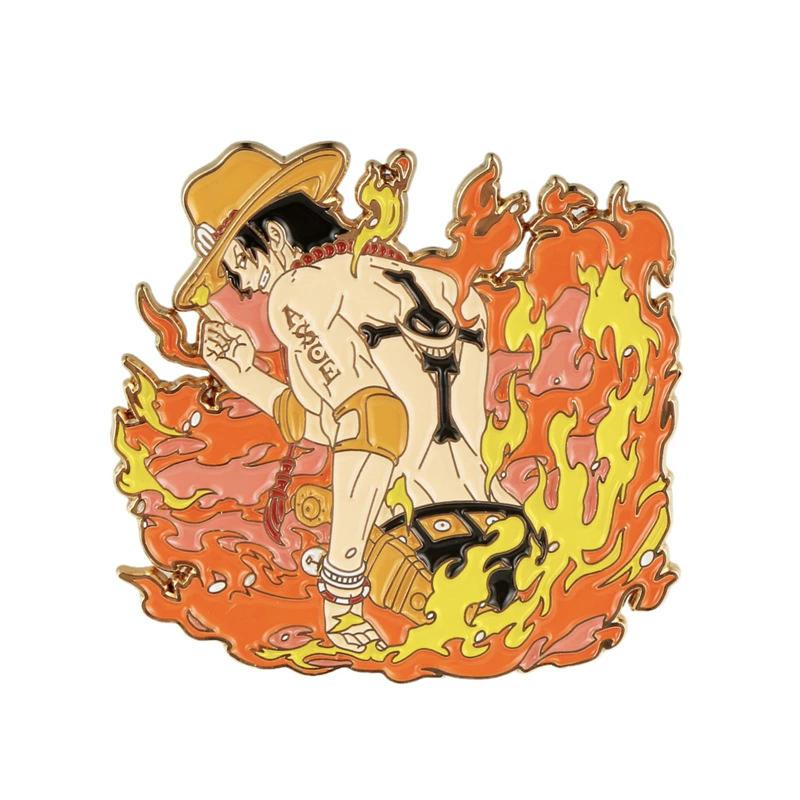 Anime One Piece Enamel Pin Monkey D Luffy And Roronoa Zoro Cartoon Brooches Men Women's Backpack Briefcase Lapel Badges