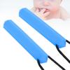 2pcs Silicone Teether High Temperature Resistant Waterproof Chewing Pendant Necklace